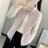 Jaqueta de Lã Feminina Outono e Inverno 2025 Nova Jaqueta de Lã Polar Quente e Espessa Colete Externo Casual de Moda Sem Mangas