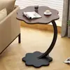 Mesa auxiliar con forma de flor, mesa de centro pequeña para sala de estar, mesa auxiliar para sofá en forma de C, mesa de centro pequeña minimalista para dormitorio