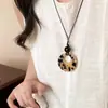 Novo Colar Retro com Borla Estilo Chinês para Mulheres, Estilo Boêmio, Estilo Étnico, Temperamento Único, Acessório de Colar para Clavícula Inspirado no Zen