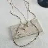 Collar apilado con colgante de Cruz Dorada Europea y Americana Cadena Larga Moderna Elegante Cadena para Clavícula Hip-Hop Punk Retro