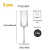 Amazon Especializada em Taças de Champanhe de Plástico, Estilo Listrado, Taças de Champanhe Altas com Design Espessado, Estilo Popular, Transparentes