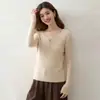 Suéter Básico de Punto Sin Costuras para Mujer, Cuello Redondo, Cremallera Media de 12 Calibres, Ajuste Delgado, Estilo Simple, Nuevo para Otoño 2026
