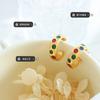 Pendientes de estilo nicho popular tipo C, coloridos, con contraste de colores, estilo francés, románticos, de metal, con hebilla para las orejas, diseño frío, joyería para niñas.