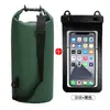 Paquete combinado: bolso tipo cubo impermeable, funda impermeable para teléfono, bolsa para playa, rafting y natación, mochila para exteriores, directo del fabricante