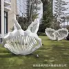 Escultura Hueca de Acero Inoxidable para Exteriores con Forma de Nube Figura Artística de Acero Inoxidable Adorno de Nube para Oficina de Ventas Decoración de Césped