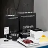 Taza de Café para Celebridades de Internet Taza de Papel Desechable para Café con Tapa Papel Táctil Negro Empaque para Bebidas Calientes para Llevar Venta al por Mayor Comercial