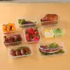 Caja Rectangular Desechable de PP Grueso con Cierre para Comida para Llevar Comida Rápida Caja Fresca Se Puede Formular Vajilla Comida Disponible