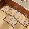 Tapete de Cozinha com Desenho de Dachshund Doméstico Absorvente de Água Secagem Rápida Antiderrapante Tapete de Chão de Terra de Diatomáceas Resistente à Sujeira Fácil de Limpar Tapete para Pés