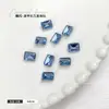 Joias para Unhas Artísticas de Açúcar Rochoso Diamantado Retangular Ângulo Reto Fundo Pontiagudo Diamante Quadrado Cubo de Gelo de Açúcar Pedras Strass para Unhas de Vidro Atacado Strass de Cristal