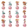 Decorações de Festa de Aniversário Infantil Temáticas Patrulha Canina Rosa Transfronteiriças Pratos de Papel Rosa Copos de Papel Toalha Faca Garfo Colher