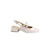 Versão em Couro~Novo Estilo Primavera 2026 Sandálias Quadradas de Salto Baixo Abertas Atrás Sapatos Mary Jane para Mulheres Verão