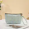 Bolsa de maquillaje de encaje Amazon transfronteriza para mujer, fresca y elegante, impermeable, gran capacidad, casual, almacenamiento colorido, estuche para lápices de estudiante