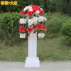 Nuevo guía de camino de flor de carretera de 42 cabezas columna romana de boda guía de camino columna romana de plástico estilo boda cesta de flores para celebración de inauguración