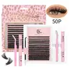 Bestseller transfronterizo 240 racimos Curl D racimo único pestañas postizas 30D60D80D injerto propio kit DIY pestañas segmentadas gruesas