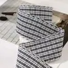 Fita Xadrez de Renda com Borda Ondulada Xadrez Preto e Branco Acessórios de Laço para Headwear de Casa, Grampo de Cabelo, Roupas de Casa