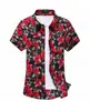 Camisa europea de manga corta para hombre, nueva, con estampado floral hawaiano casual, unisex, estampado digital