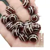 Ágata blanco y negro de 14 mm, cuentas de dos ojos, cuentas redondas, cuentas sueltas de jade, accesorios para joyería de ágata rojo y blanco, cuentas de jade hechas a mano