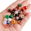 Polvo de Cristal de Ágata Natural Cristal 10mm Cuentas con Agujero Grande Cuentas Sueltas para Pasador de Pelo Manualidades Cuerda Colgante Accesorios