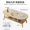 Mesa pequeña de doble capa de moda para sala de estar en casa, mesa de centro pequeña moderna para apartamentos de alquiler, mesa auxiliar para sofá para apartamentos pequeños