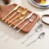 Conjunto de Talheres de Aço Inoxidável Faca, Garfo e Colher Conjunto de Três Peças Estilo Ins Cintura Pequena Criativo Hotel Steak Sobremesa Talheres Ocidentais