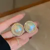 Brincos de Pérola Cauda de Sereia Totalmente Cravejados de Diamante Brilhantes Brincos Redondos Novo Explosivo Temperamento Design de Nicho Brincos Femininos