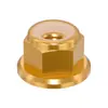 Aleación de Aluminio Brida Dorada Tuerca Hexagonal Antiaflojamiento Antideslizante Tapa de Tornillo Engrosada M2M2.5M3M4M5M6M8