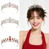 Nueva Corona de Novia Estilo Coreano de Lujo Ligero, Corona de Princesa para Fiesta de Cumpleaños de Lujo Ligero, Accesorio Súper Hada de Celebridad de Internet, Tiara de Reina
