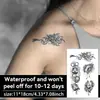Pegatinas de Tatuaje de Elementos Auspiciosos Estilo Japonés Transfronterizas, Máscaras de Zorro y Otros Tatuajes Temporales Estilo Japonés Retro con Atmósfera de Buena Suerte Estilo Japonés