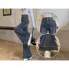 Jeans Acampanados Fluidos Estilo Nuevo Invierno 2025 para Mujer, de Cintura Alta, Adelgazantes, Aptos para Personas Petitas, Moldeadores de Piernas, Pantalones Acampanados Versátiles