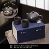 Tetera de Arcilla Morada con Segmento Dorado para Uso Doméstico, Olla Xishi, Olla para Conservar la Salud, Juego de Té Kung Fu Fengming, Tetera que Cambia de Color Sensible al Calor