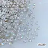 Zircônia Branca Fundo Plano Nail Art Mini Pequena Zircônia Pequena Decorações Mistas Strass de Nail Art Brilhantes Super Brilhantes Atacado