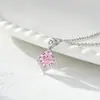 Colar Pequeno Cubo de Açúcar em Prata de Lei 925 para Mulheres, Design Nicho Estilo Ins com Pingente de Zircônia Microincrustado, Corrente para Clavícula, Presente Atacado