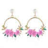 Brincos de Flor Estilo Coreano Exagerados Modernos Estilo Influenciador, Modernos, Elegantes, Doces, Luxo Leve, Brincos Únicos, Acessórios de Orelha para Mulheres