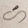 Llavero Colgante de Cuerda Trenzada a Mano Placa con Número de Teléfono Antiperdida Colgante de Correa Cadena para Coche Anillo Colgante para Mochila Escolar