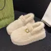 Sapatos de algodão estilosos sem cadarço para uso externo, com forro felpudo, design chique e sensação quente e aconchegante, perfeitos para o inverno de 2026. Estes sapatos versáteis, de sola grossa e estilo novo são um item essencial
