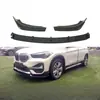 Adequado para BMW X1 Lip Dianteiro F48F49 Lip Dianteiro MP Modificado Padrão Fibra de Carbono Preto Brilhante Kit de Contorno de Pá Dianteira Esportiva