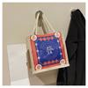 Mini bolso de lino sencillo, estilo japonés y coreano, bolso de mano para mujer con dibujos animados, bolso de mano para refrigerios, lonchera pequeña, bolso para el almuerzo
