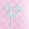 Copyright conejo lindo bebé cumpleaños niña bebé niño letras acrílico tarjeta de pastel decoración