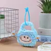 Produto Acabado Tricotado à Mão Bolsa para Armazenamento de Fone de Ouvido, Porta-Moedas de Tricô Fofo de Pelúcia para Menina, Pingente de Chaveiro, Pequenos Acessórios