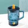 Taza de Paja Panda Leweishi Xmb/L1 Vaso de Vidrio para Beber Vaso para Bebidas Jugos Regalo Práctico Regalo para Eventos