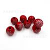 Nuevas cuentas redondas de loto de 16 mm para niños, cuentas de madera decorativas de color alce, copos de nieve de Navidad, accesorios de joyería