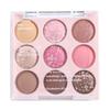 Paleta de Sombras Sorvete Puro Desejo Nove Cores Perolado Fosco Cor Terra Glitter Lantejoulas Iniciante Blush Iluminador Grades Quadradas