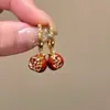 Acessórios de Orelha em Alta no Tiktok Estilo Ano Novo Brincos Vermelhos Personalizados Brincos da Moda Versáteis Tachos de Orelha Ganchos de Orelha Presilhas de Orelha para Mulheres