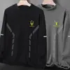Camiseta interior térmica de manga larga para hombre de otoño e invierno, camiseta de manga larga, top de otoño de cuello medio alto, ropa de marca moderna para hombre, ropa de alta calidad para hombre