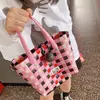 HD6127A05 Colorido Múltiplas Listras Tecido Sacola Plástica Sacola de Viagem para Praia Sacola para Celular Bolsa de Mão Sacola de Lembrança Sacola