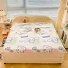 2026 Nueva Sábana Bajera de Algodón Puro con Dibujos Animados para Niños Cubierta de Cama para Dormitorio de Estudiantes Cubierta de Colchón para Guardería Cubierta de Cama para Bebé Funda Protectora