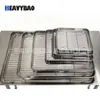 Henglibao Rejilla Cuadrada de Acero Inoxidable 304 Bastidor de Línea Bandeja Horno Fritura Multiusos Barbacoa Bandeja Filtro de Aceite Rejilla de Enfriamiento