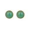 Conjunto de Prata S925 Contas Verdes Africanas Brincos Simples Retrô Nicho Versátil Brincos Femininos Minimalista Discreto Feminino