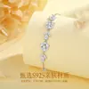 Pulsera Original Tiqia de Plata de Ley S925 Camelia para Mujer, Versión Coreana, Joyería de Flor de Circonita Brillante de Lujo Ligero Ins de Nicho