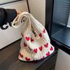 Bolso de Paja Playa Rayas Negras 2025 Nuevo Casual Verano Bolso de Hombro Moda Bolso Tote Bolso Versátil Mochila para Mujer